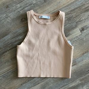 Nude Zara crop top